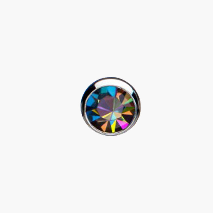 Bezel Set Gem | Titanium Threadless Top For Nose, Ears & Lip - Avanti Body Jewelry