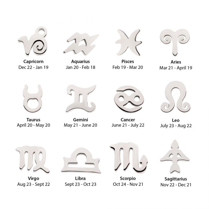Zodiac Sign | Titanium Threadless Top For Nose, Ears & Lip - Avanti Body Jewelry