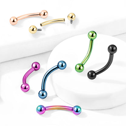 16g Titanium Curved Barbell - Avanti Body Jewelry