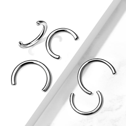 Titanium Threadless Horseshoe Barbell Post For Nose, Ears & Lip - Avanti Body Jewelry