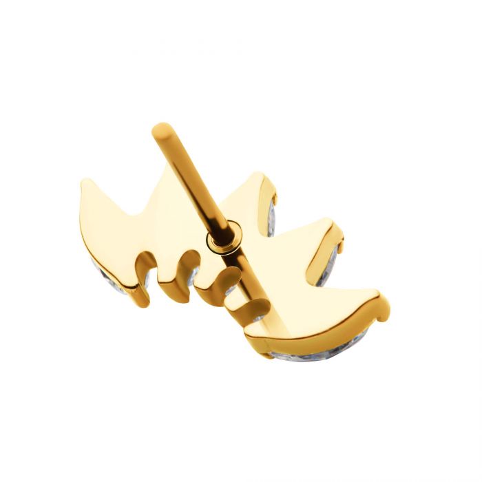 Marquise CZ 5-Cluster Top | 24K PVD Titanium Threadless Top For Nose, Ears & Lip - Avanti Body Jewelry