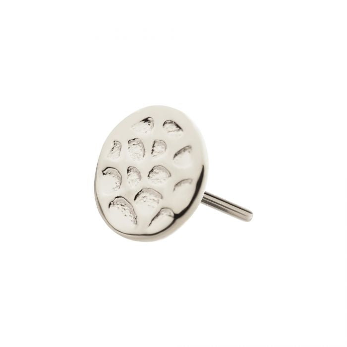 Hammered Disc | Titanium Threadless Top For Nose, Ears & Lip - Avanti Body Jewelry