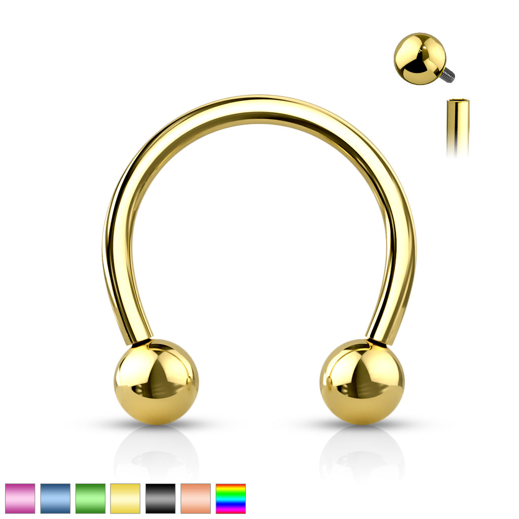 16g Titanium Horseshoe (Circular Barbell) - Avanti Body Jewelry