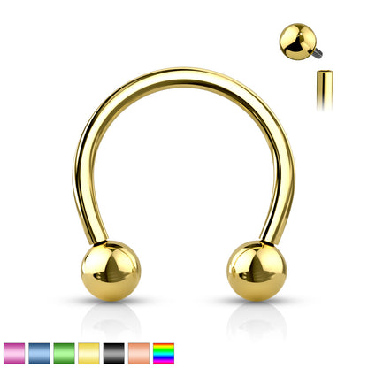 16g Titanium Horseshoe (Circular Barbell) - Avanti Body Jewelry