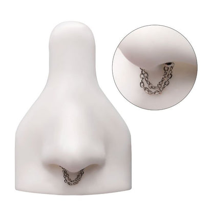 Titanium Threadless 2 Chain Dangle For Nose, Ears & Lip - Avanti Body Jewelry