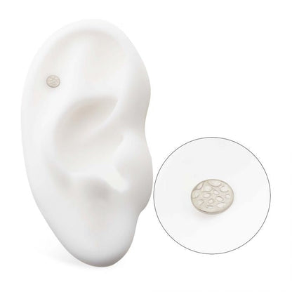 Hammered Disc | Titanium Threadless Top For Nose, Ears & Lip - Avanti Body Jewelry
