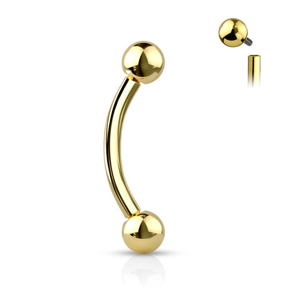 16g Titanium Curved Barbell - Avanti Body Jewelry