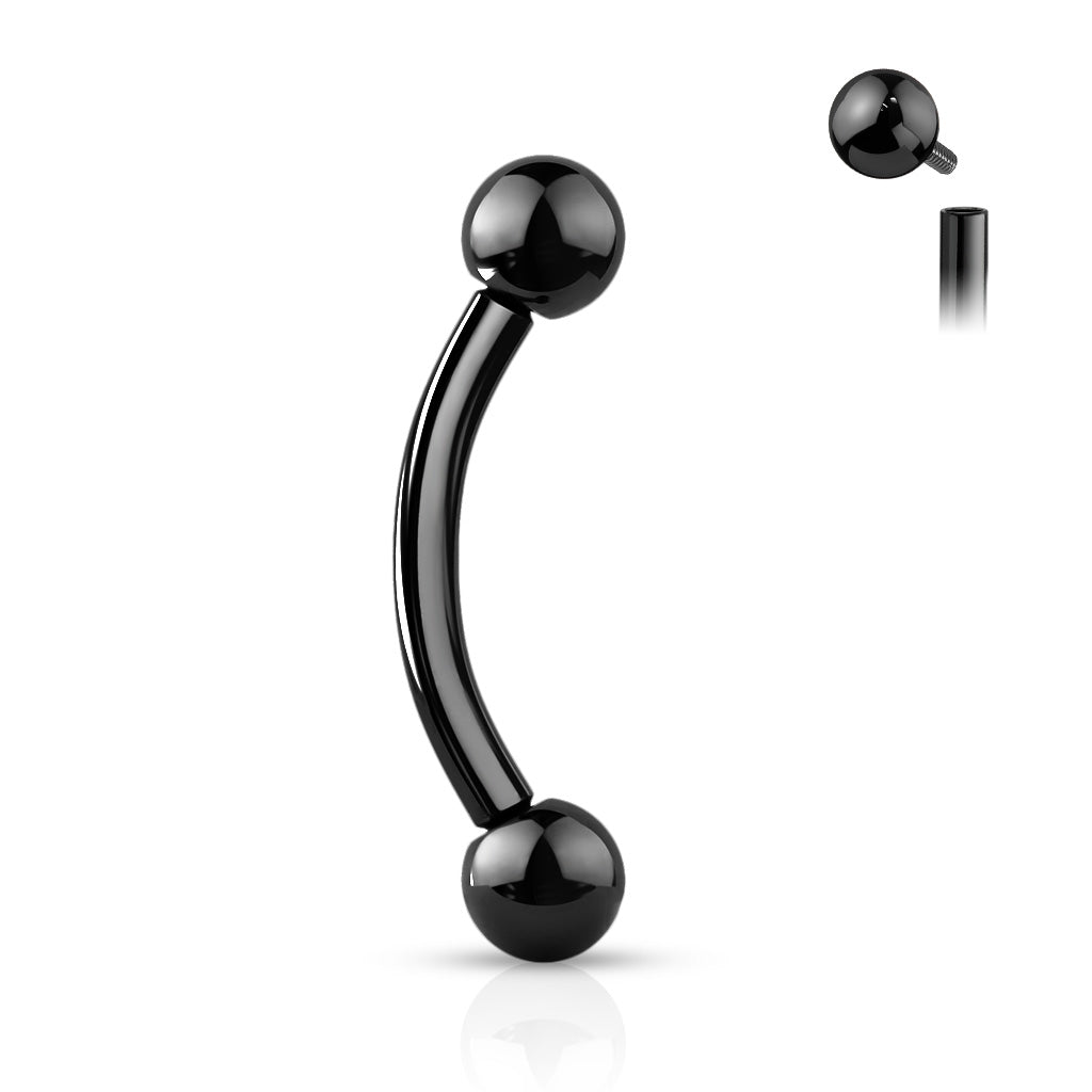 16g Titanium Curved Barbell - Avanti Body Jewelry