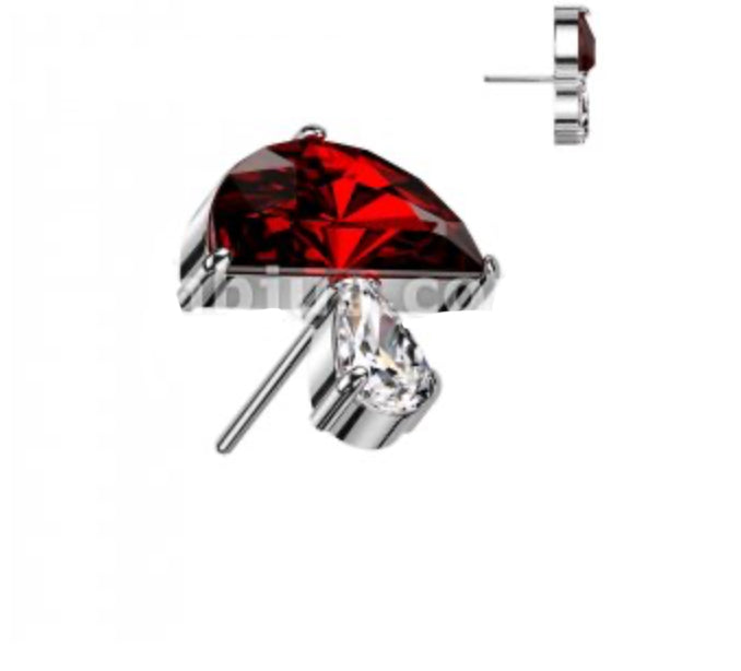 Mushroom | Titanium Threadless Top For Nose, Ears & Lip - Avanti Body Jewelry