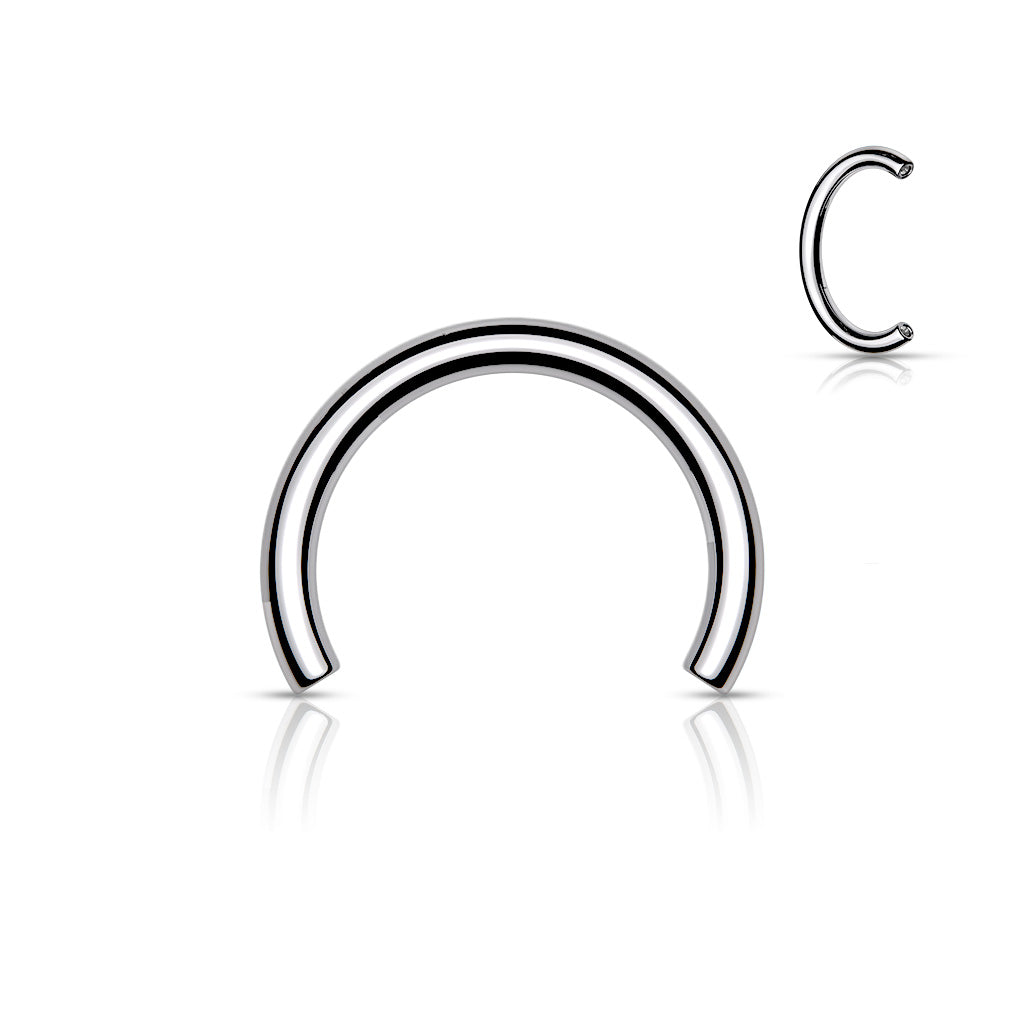 Titanium Threadless Horseshoe Barbell Post For Nose, Ears & Lip - Avanti Body Jewelry