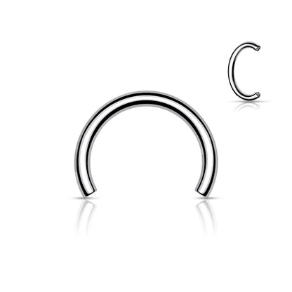 Titanium Threadless Horseshoe Barbell Post For Nose, Ears & Lip - Avanti Body Jewelry