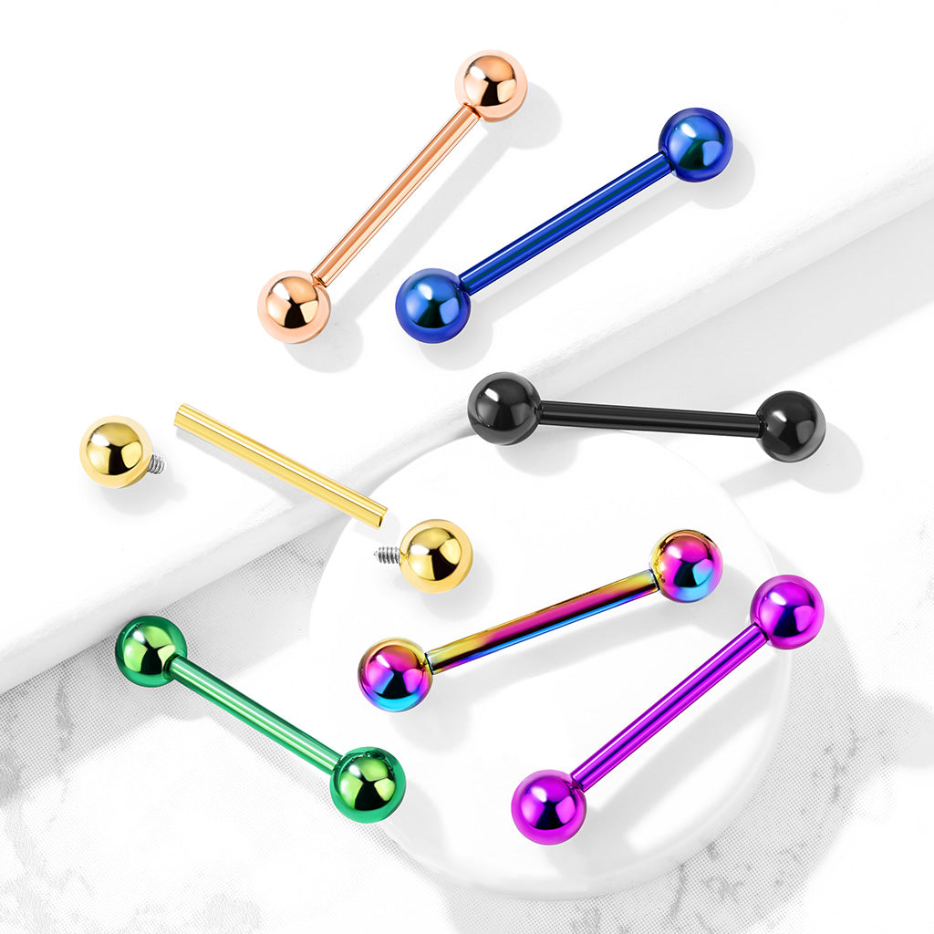 14g Titanium Straight Barbell - Avanti Body Jewelry