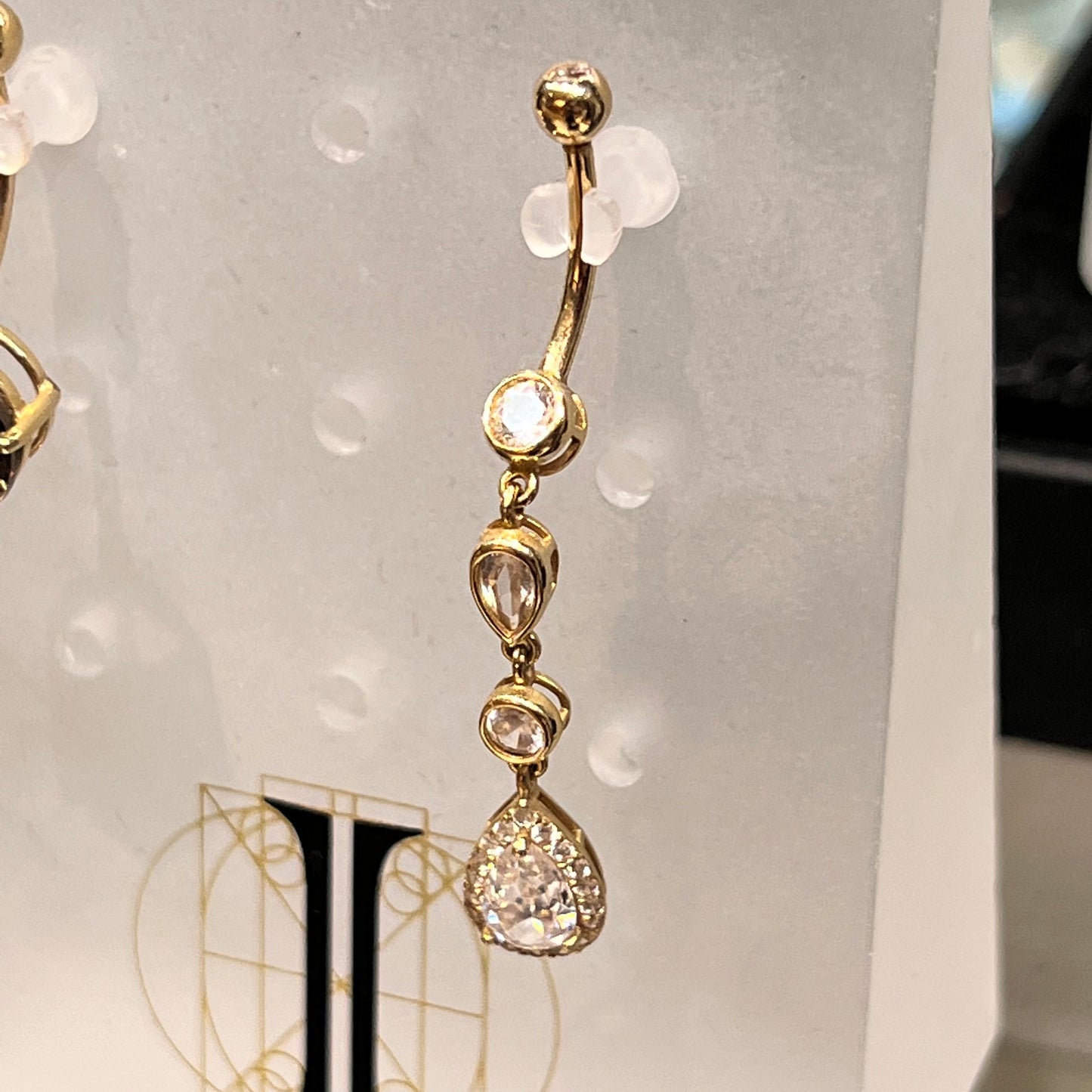 14k Solid Gold Navel / Belly Ring Dangle - Avanti Body Jewelry