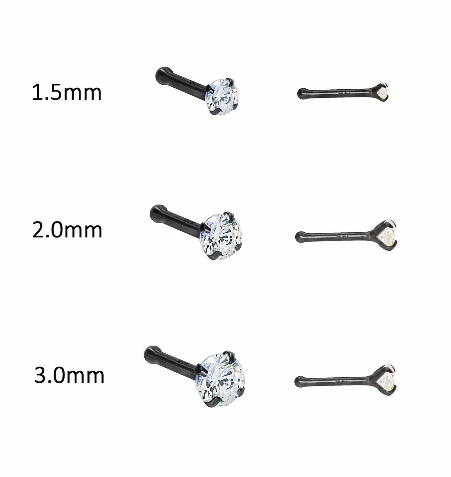 14k Gold Genuine Diamond Nose Stud - 20g - Avanti Body Jewelry