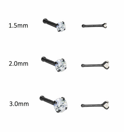 14k Gold Genuine Diamond Nose Stud - 20g - Avanti Body Jewelry