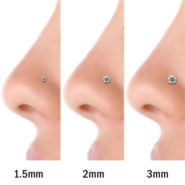 14k Gold Genuine Diamond Nose Stud - 20g - Avanti Body Jewelry