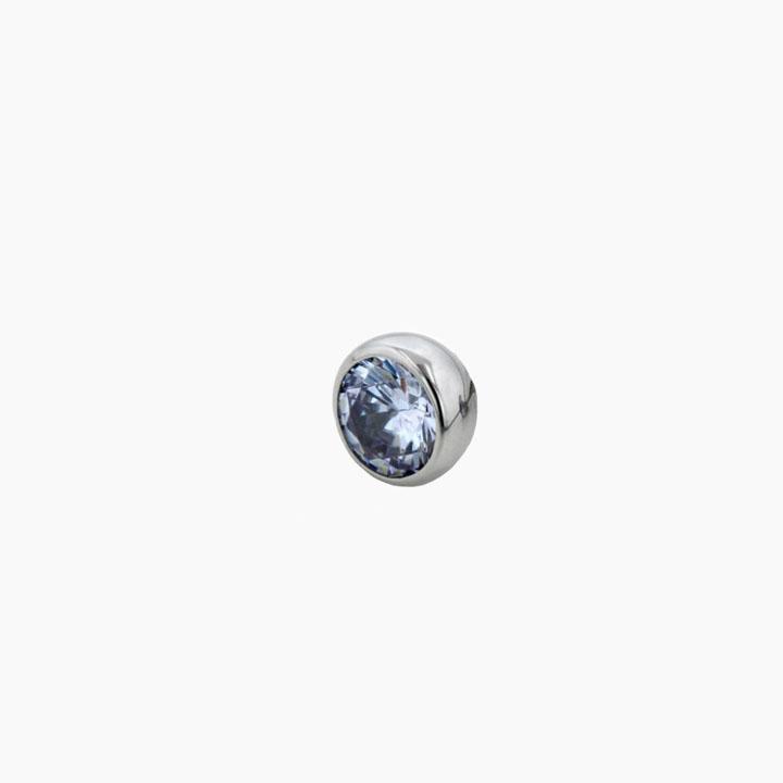 Threaded End | 16g Bezel-Set Gem - Avanti Body Jewelry