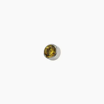 Threaded Bezel-Set Gem End opal - Avanti Body Jewelry