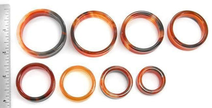 Stone Plugs | Red Agate Double Flare - 1 1/8" - 2" - Avanti Body Jewelry