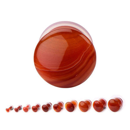 Stone Plugs | Red Agate - Avanti Body Jewelry