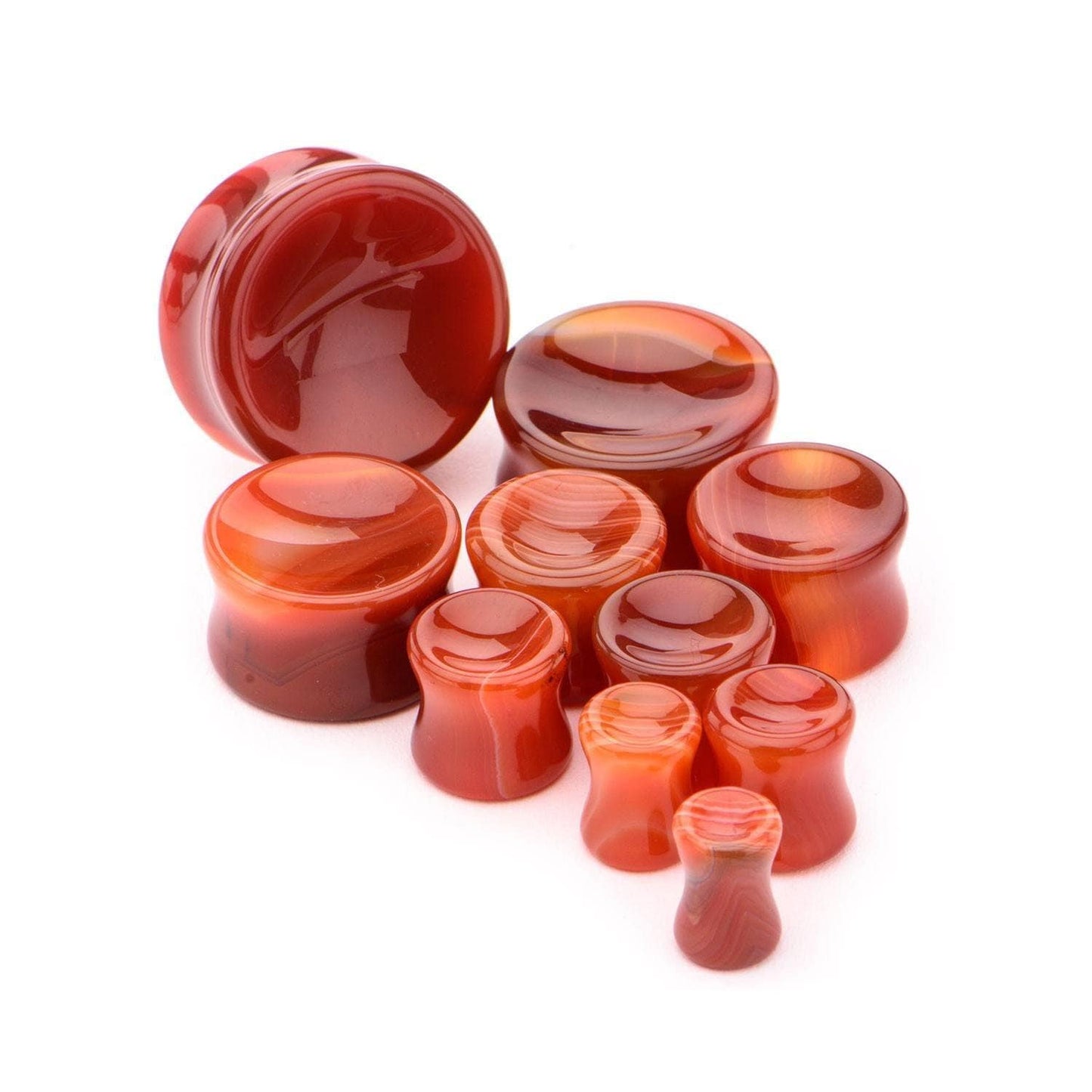 Stone Plugs | Red Agate - Avanti Body Jewelry