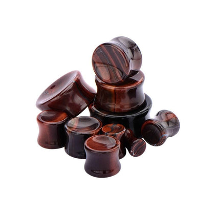 Stone Plugs | Tigers Eye - Avanti Body Jewelry
