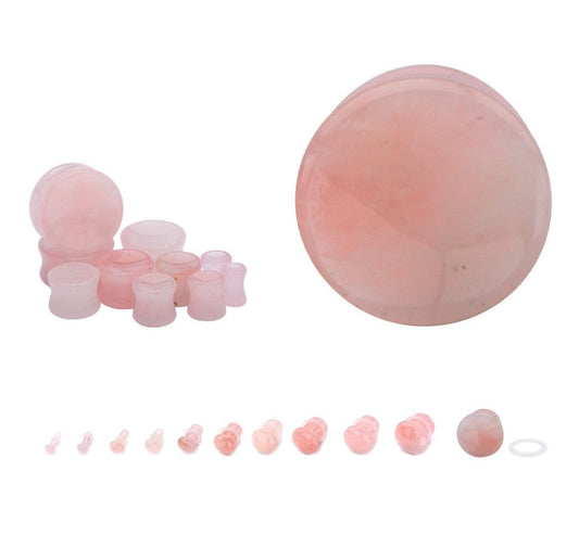 Stone Plugs | Rose Quartz - Avanti Body Jewelry