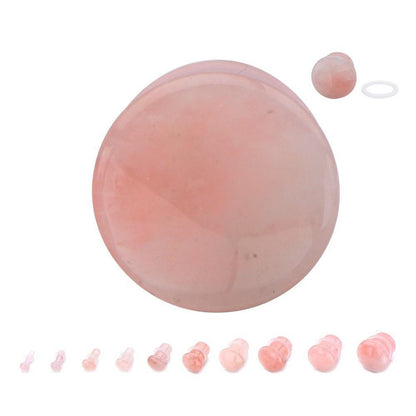 Stone Plugs | Rose Quartz - Avanti Body Jewelry