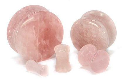 Stone Plugs | Rose Quartz - Avanti Body Jewelry