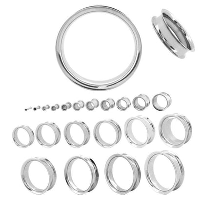 Steel Eyelets | Simple Stainless Steel Tunnel Pair - Avanti Body Jewelry