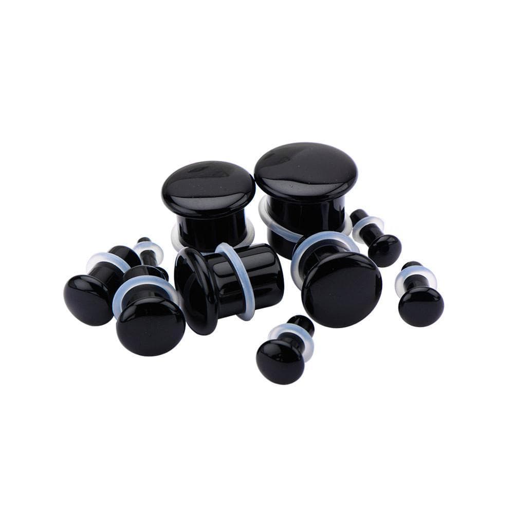 Stone Plugs | Black Onyx Plug Pair - Avanti Body Jewelry