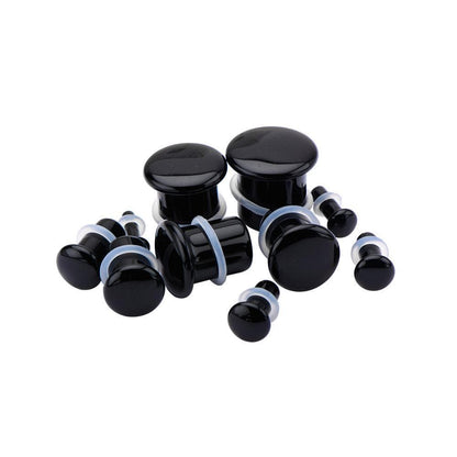 Stone Plugs | Black Onyx Plug Pair - Avanti Body Jewelry