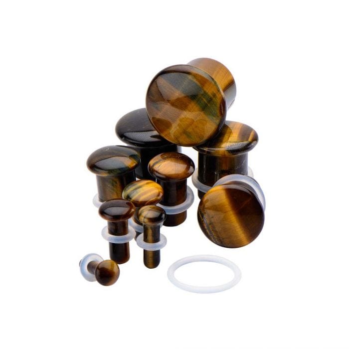 Stone Plugs | Tigers Eye - Avanti Body Jewelry