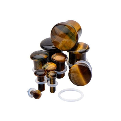 Stone Plugs | Tigers Eye - Avanti Body Jewelry