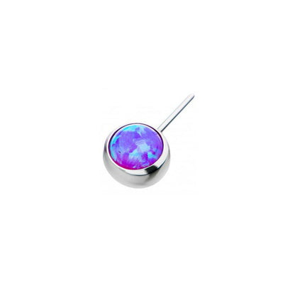 Side-Set Gem & Opal Threadless Ends For Nose, Ears & Lip - Avanti Body Jewelry
