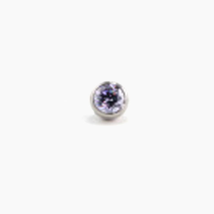 Threaded Low-Profile Bezel Set Gem - Avanti Body Jewelry