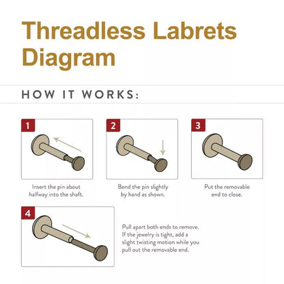 *Base / Post For Threadless Jewelry (Specific Sizes) For Nose, Ears & Lip - Avanti Body Jewelry