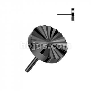 Round Diamond Cut | Titanium Threadless Top For Nose & Ears - Avanti Body Jewelry