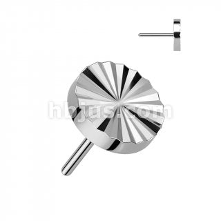 Round Diamond Cut | Titanium Threadless Top For Nose & Ears - Avanti Body Jewelry