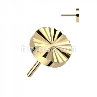 Round Diamond Cut | Titanium Threadless Top For Nose & Ears - Avanti Body Jewelry