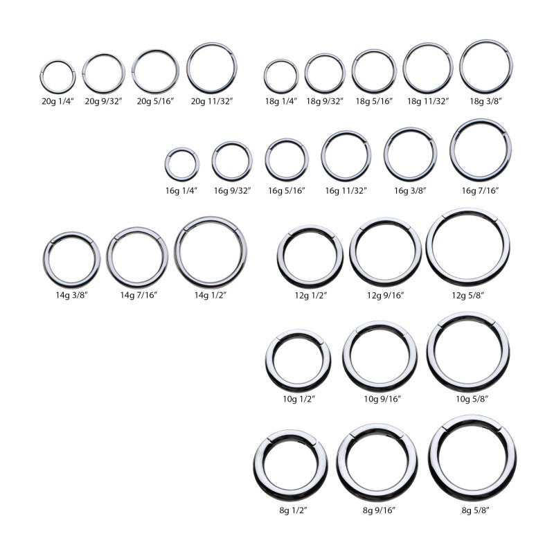 Hinged Ring | Titanium Clicker Segment Hoop Ring - Avanti Body Jewelry