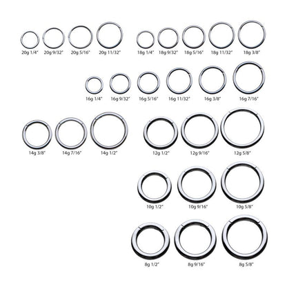 Hinged Ring | Titanium Clicker Segment Hoop Ring - Avanti Body Jewelry