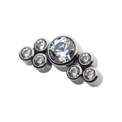 Space Odyssey Gem Cluster | Titanium Threadless Top For Nose, Ears & Lip - Avanti Body Jewelry