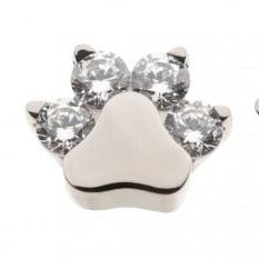 Paw | Titanium Threadless Top For Nose, Ears & Lip - Avanti Body Jewelry