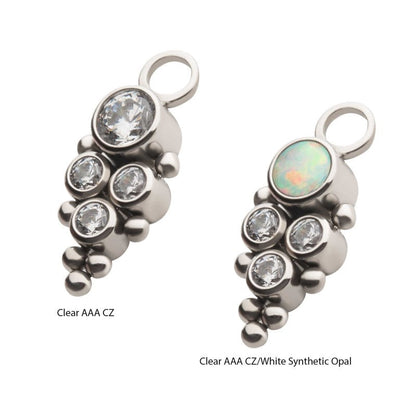 4pc CZ/Opal Jewelry Charm - Avanti Body Jewelry