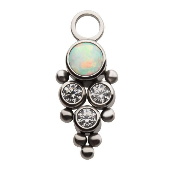 4pc CZ/Opal Jewelry Charm - Avanti Body Jewelry