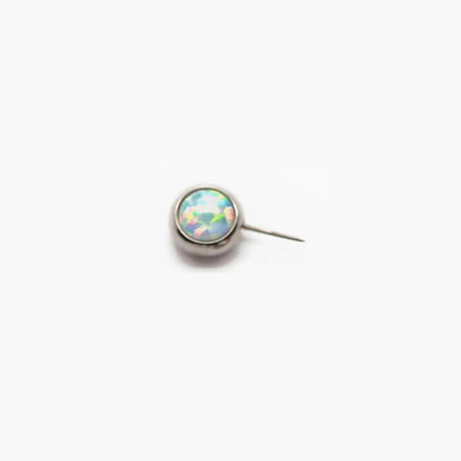 Side-Set Gem & Opal Threadless Ends For Nose, Ears & Lip - Avanti Body Jewelry