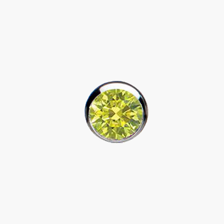 Bezel Set Gem | Titanium Threadless Top For Nose, Ears & Lip - Avanti Body Jewelry