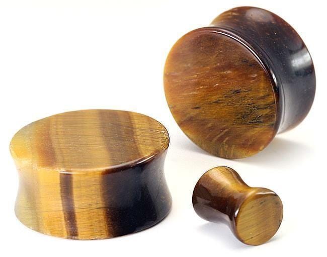 Stone Plugs | Tigers Eye - Avanti Body Jewelry