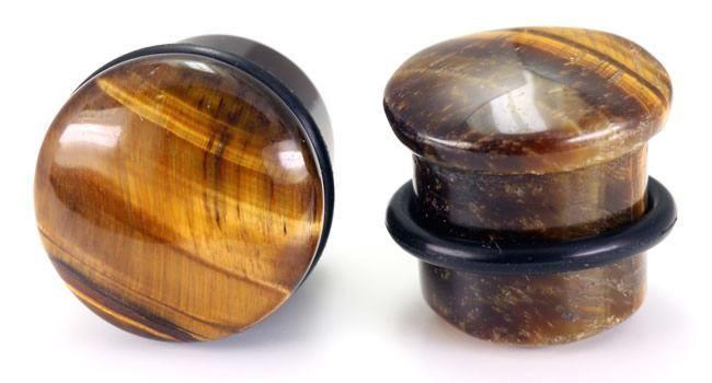 Stone Plugs | Tigers Eye - Avanti Body Jewelry